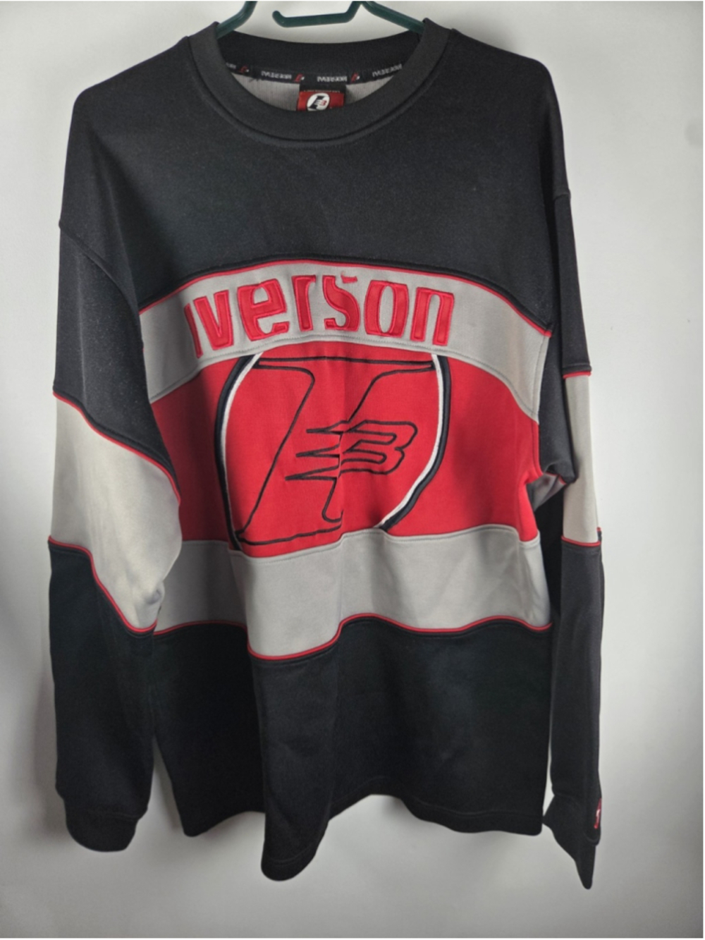 Iverson by Reebok Limited Edition Pullover Sweaters LARGE Embroided Logo